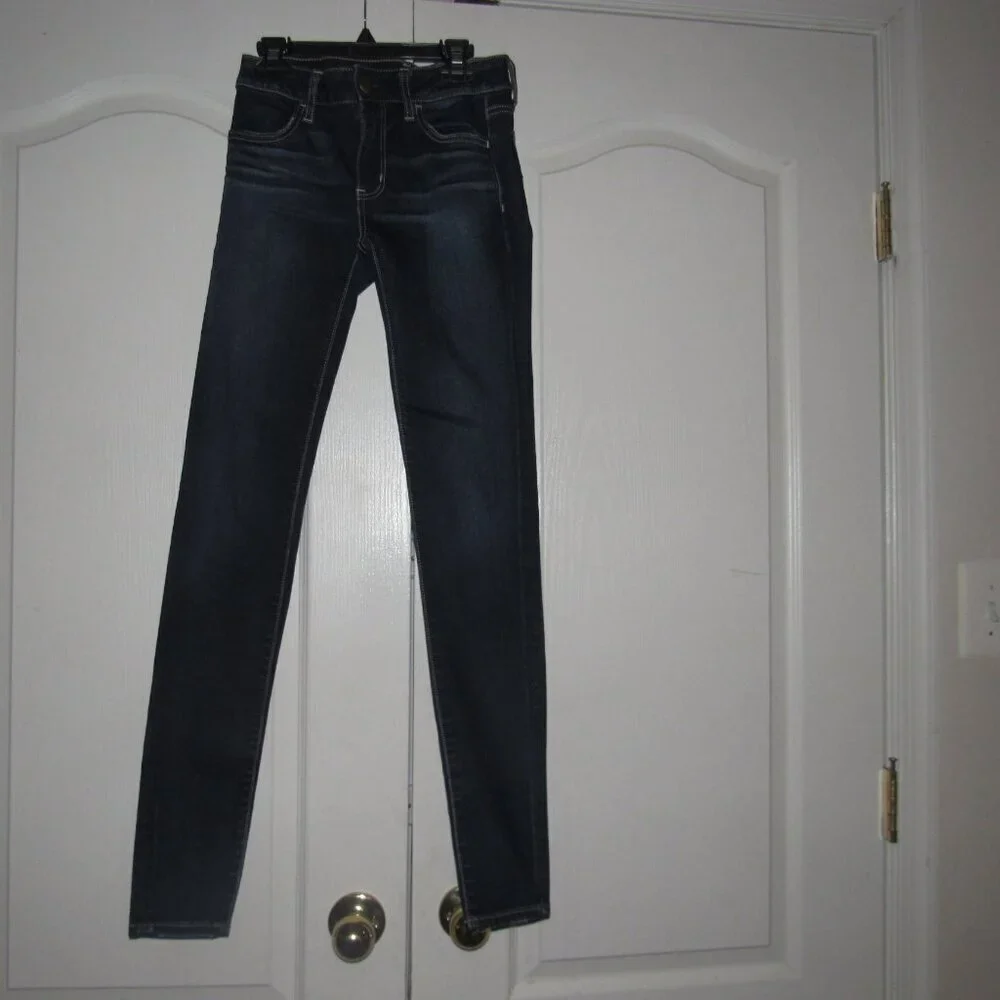 AMERICAN EAGLE OUTFITTERS Jegging Stretch Dark Wash Jeans Size 0 Long